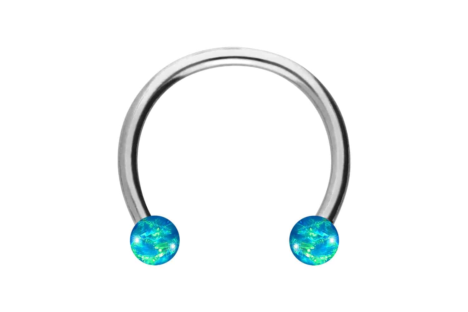 Chirurgenstahl Hufeisenring Piercing SYNTHETISCHE OPALE
